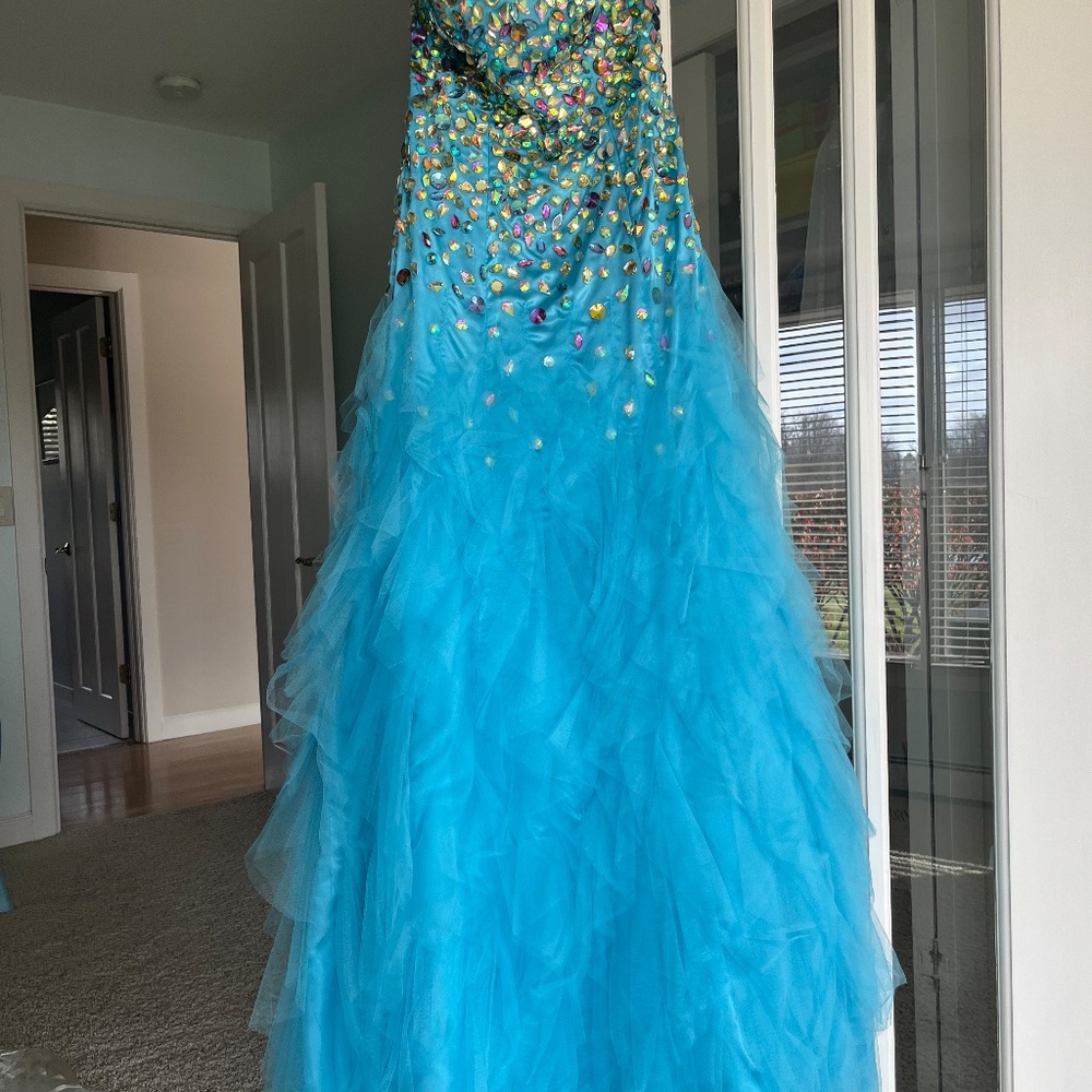 Strapless Sparkle Homecoming Dress